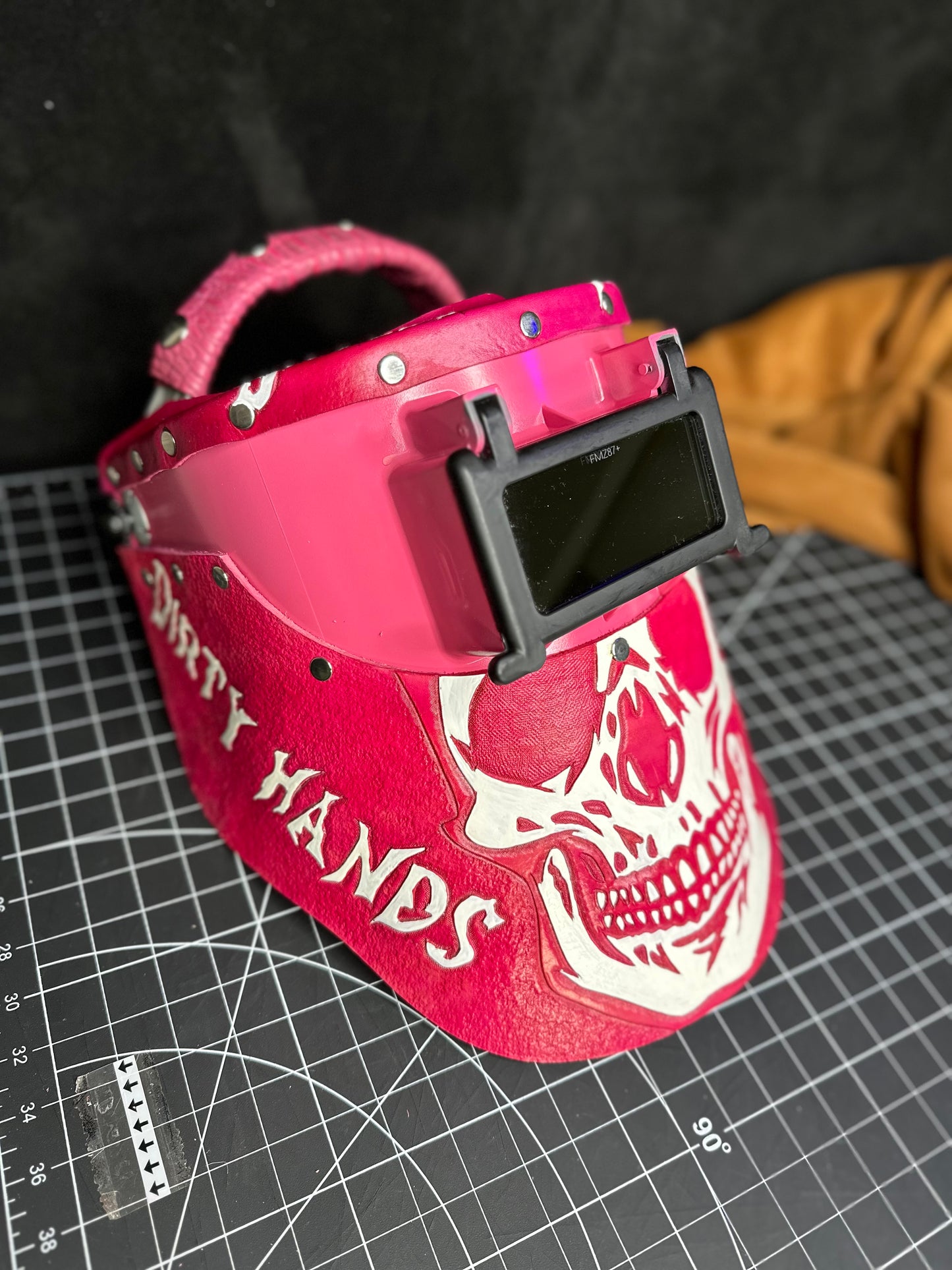Colored skull hood