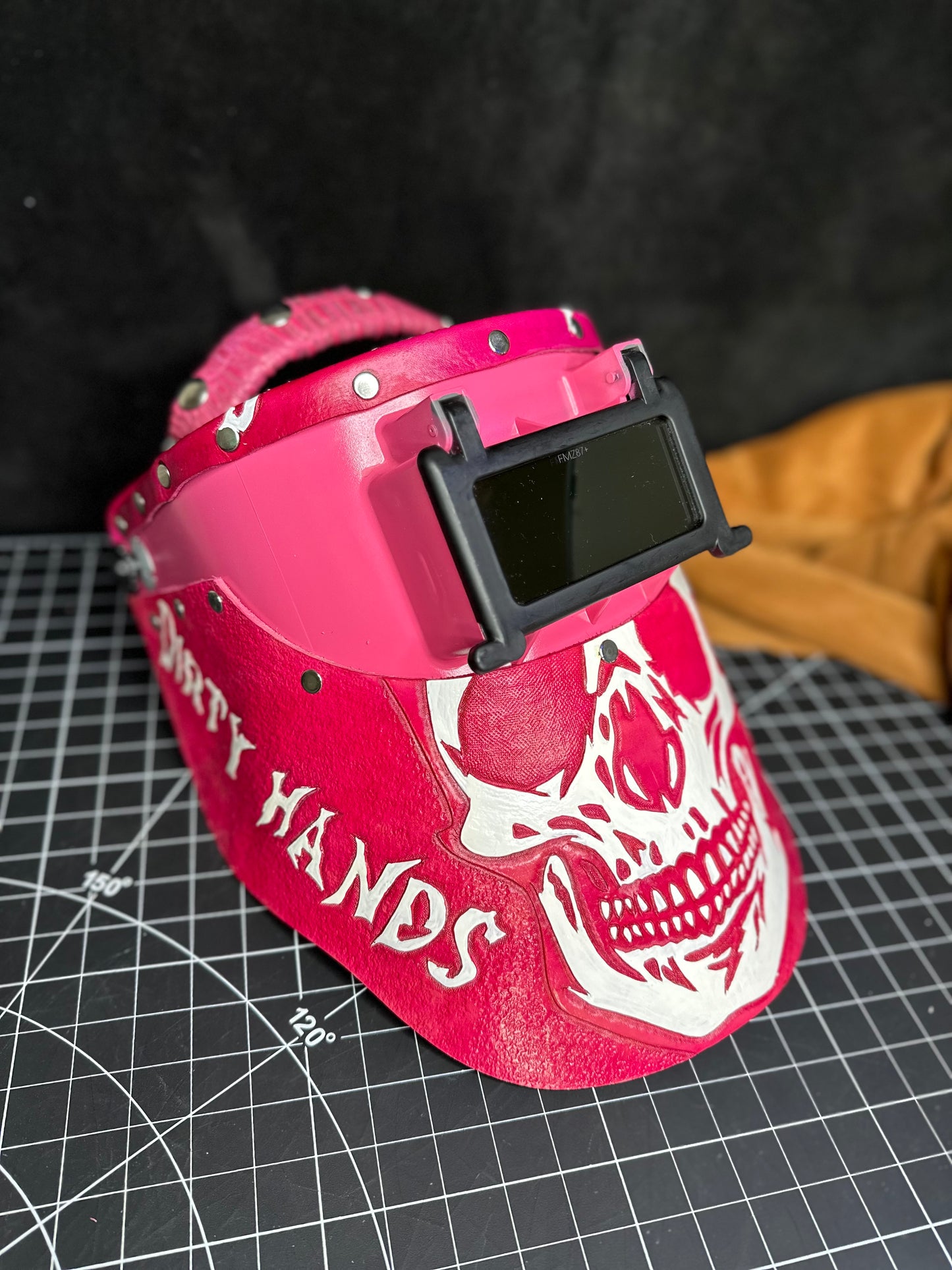 Colored skull hood