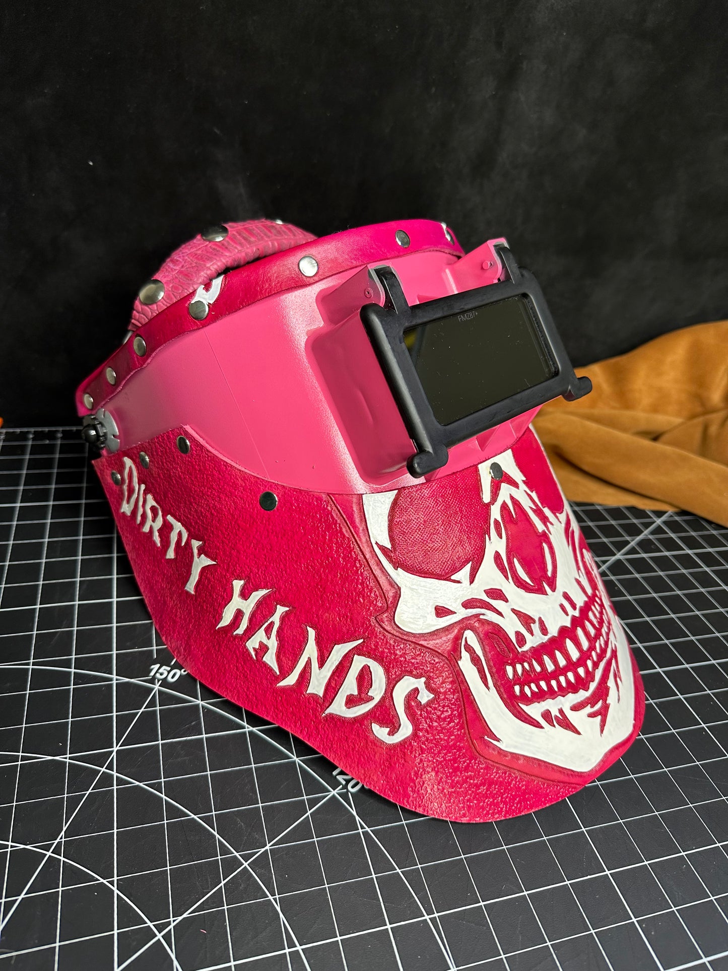 Colored skull hood